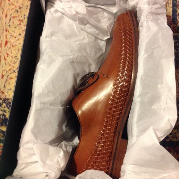 Cole Haan Men's  Washington Grand Woven Tan Leather Shoes 11.5M - New in Box - Picture 5 of 9